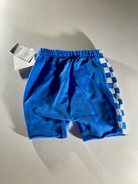Blue Checker-Trim Kids Shorts Grayson Mini Brand NWT 12 Months Size Comfort Wear